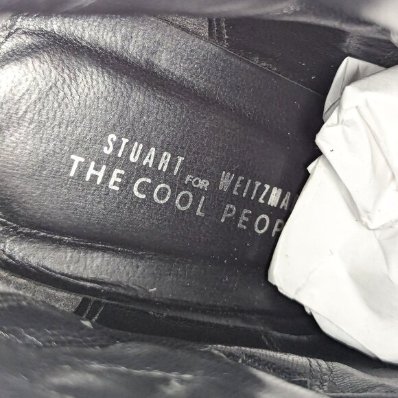 Stuart Weitzman Women Paragraph Black Suede Sequins Wedge Ankle Boots sz 9 - Picture 9 of 9